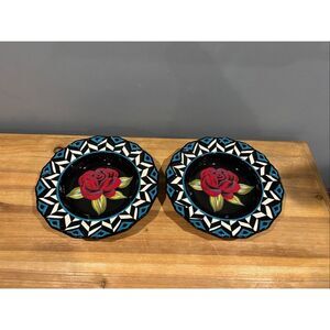 Certified International Classic Rose shallow bowl by Joyce Shelton